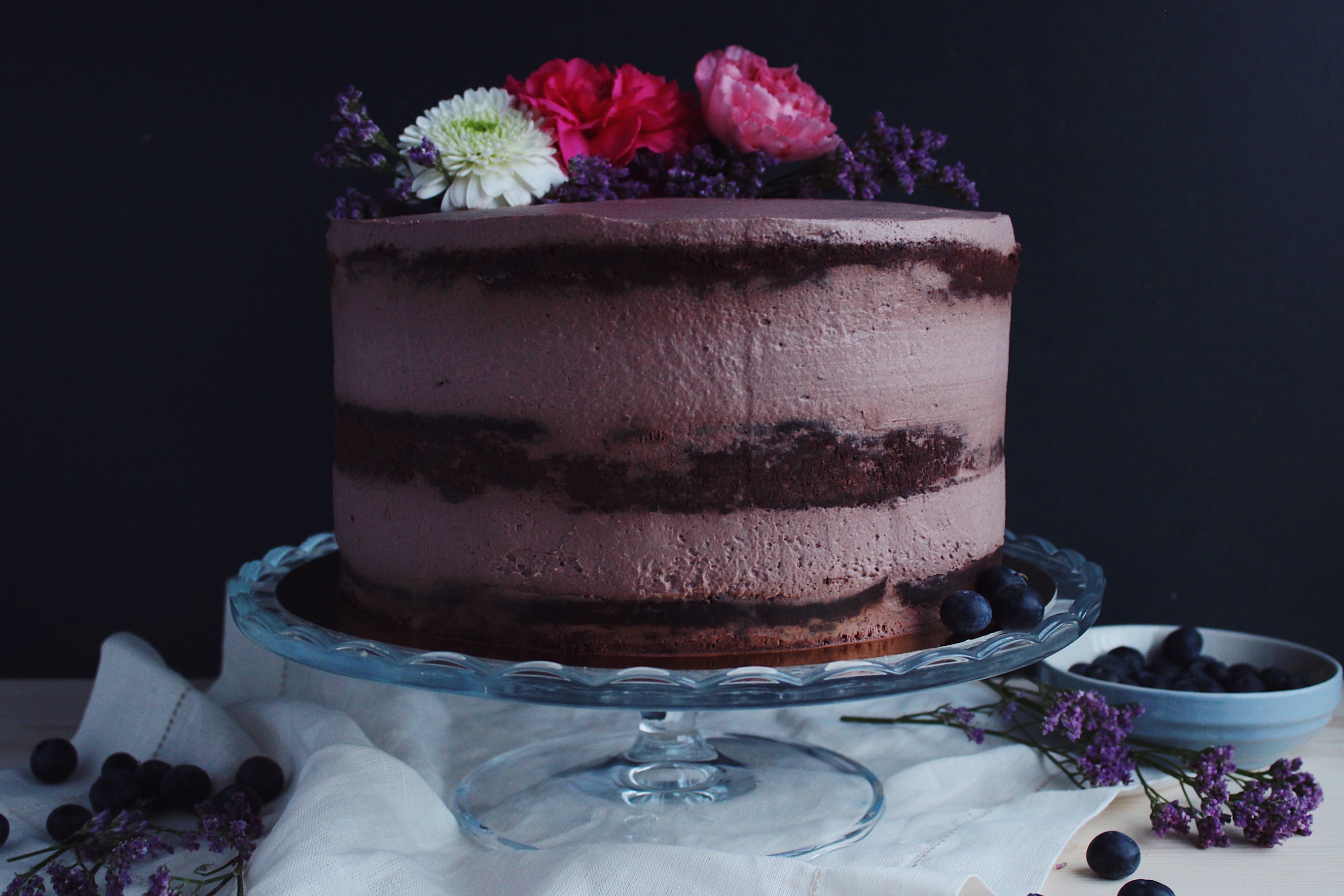 Brownie-Torte mit Schoko-Mascarpone-Crème oder A Naked Cake Well ...